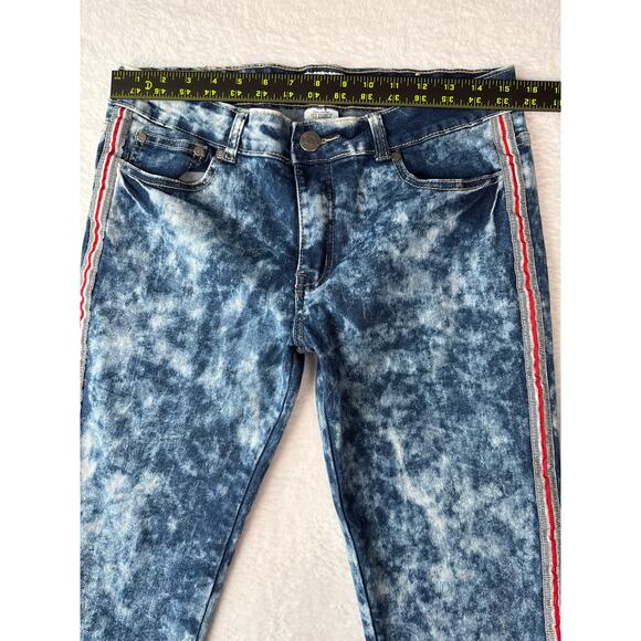 Denim & Rivets Acid Wash Track Stripe Jean Size 15 Retro Grunge Streetwear Denim - Picture 3 of 8